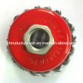 3" 5/8"-11 Thread Steel Wire Knot Cup Brush (YY-383)